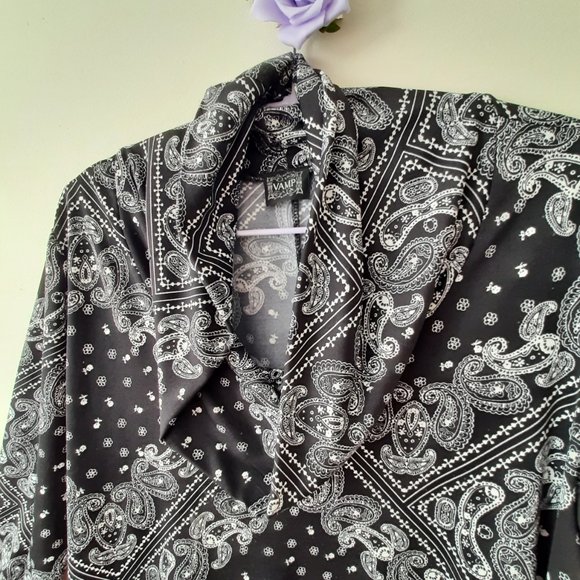 VAMP  women's top. Cowl Neck with 3/4 sleeves Size Medium - Picture 7 of 10